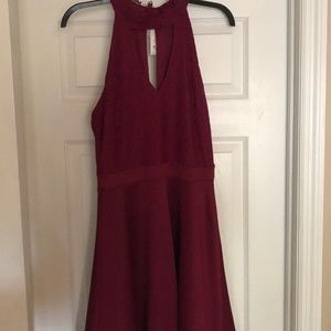 Francesca’s red lace detail halter dress. BNWT